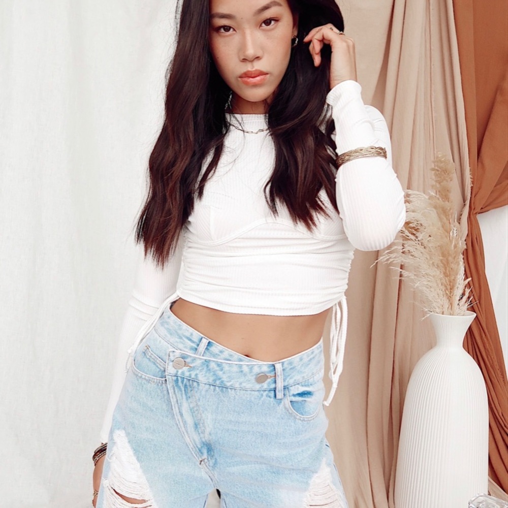 Long sleeve white top size small